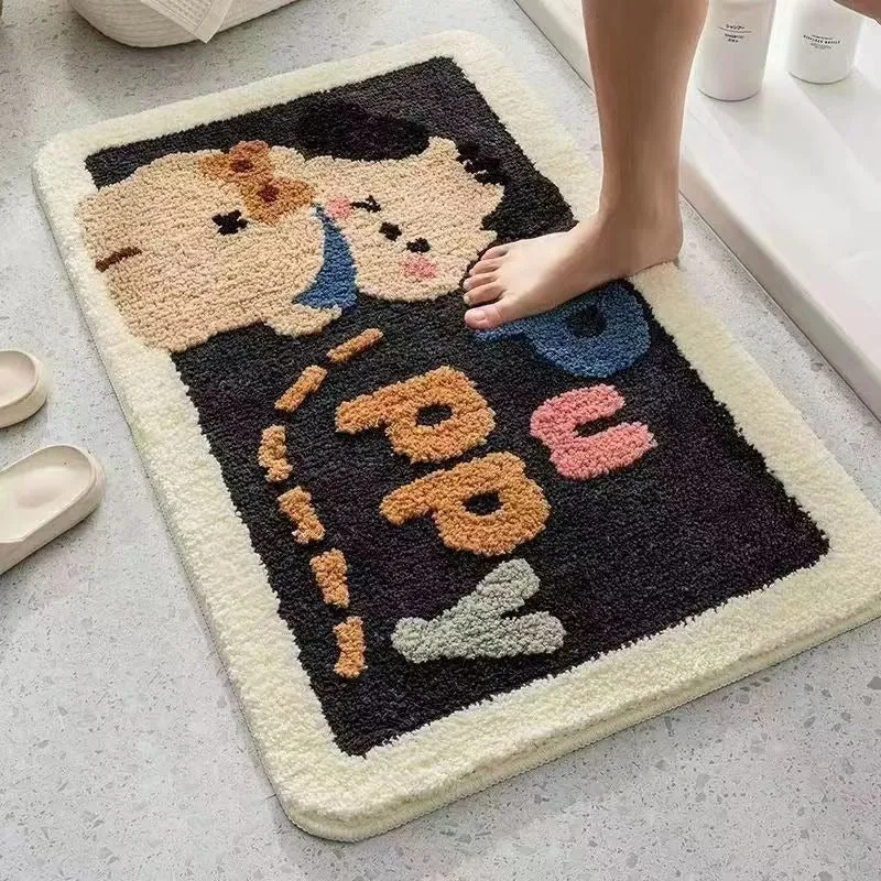 Niedlicher katzenmotivierter Badezimmermatte