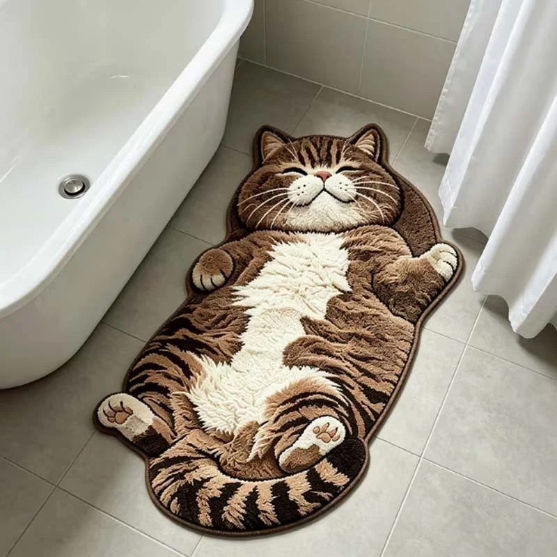 Katzenförmiger Teppich