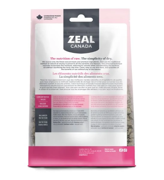Zeal Air Dried Salmon and Turkey Recipe Dry Cat Food 14OZ