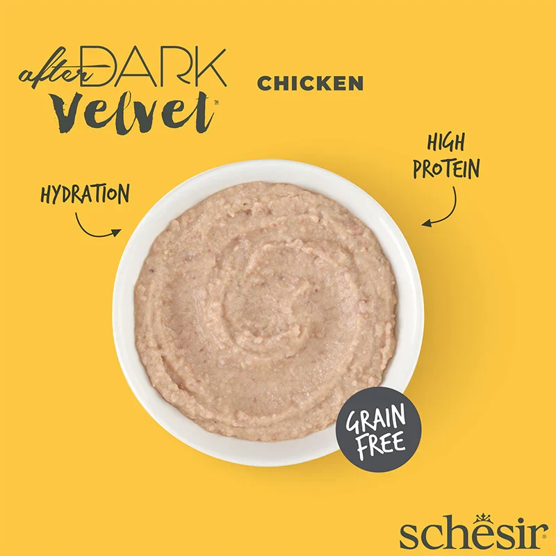 Schesir After Dark Velvet Mousse Chicken Wet Cat Food In Mousse 80G