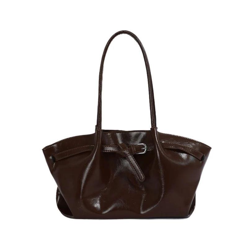 Schlanker minimalistischer Leder Tote Bag