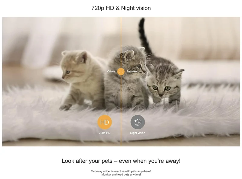 Petoneer Nutri Vision Smart Pet Feeder with Camera 3.7L
