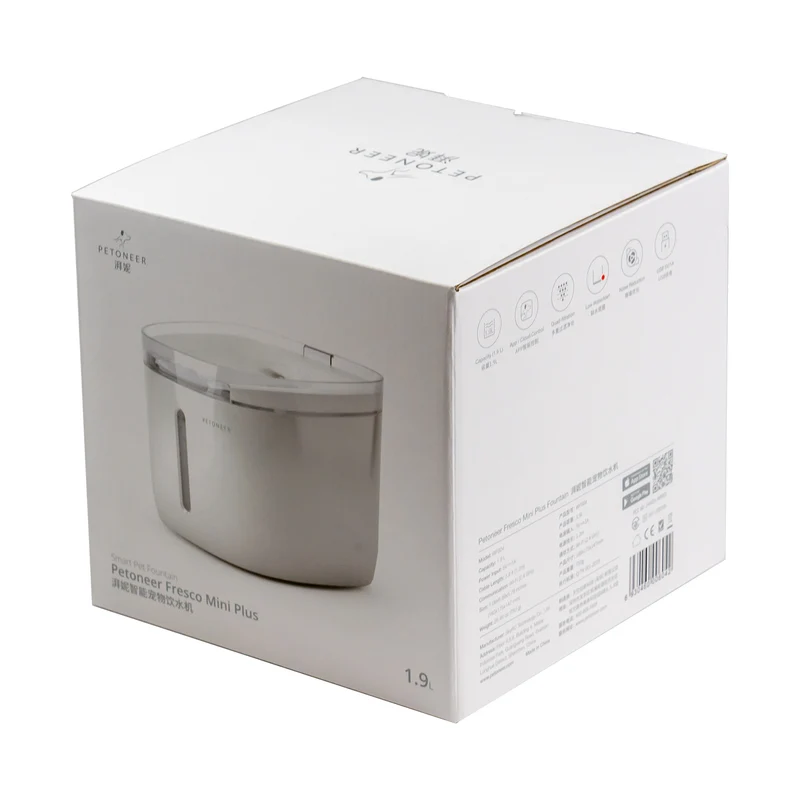 Petoneer Fresco Mini Plus Cat Smart Water Fountain 1.9L