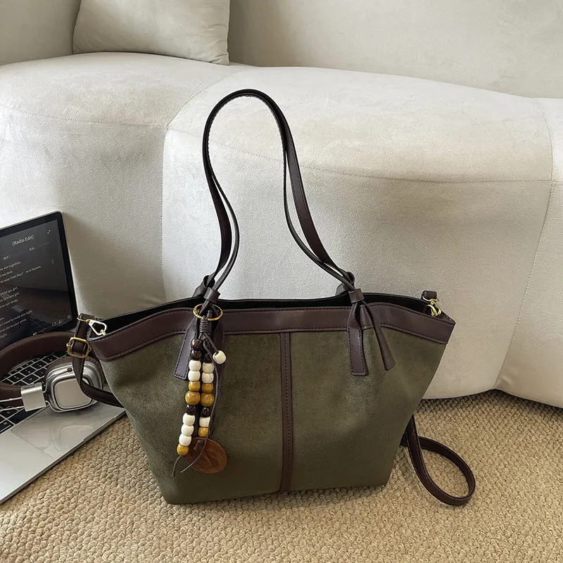 Chic Wildleder Tote-Handtasche