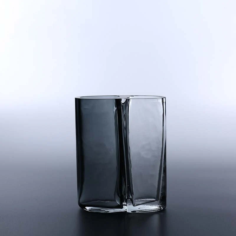 Mouth-blown skulptural Double-Chamber zeitgenössische Glasvase Karnz