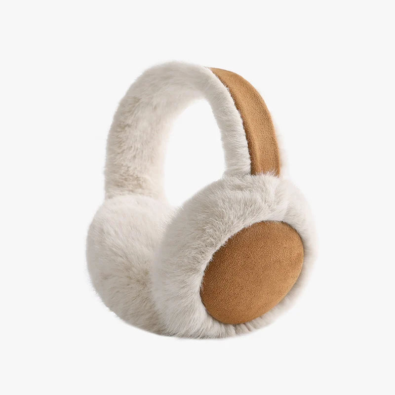 Plüsch-Faux-Fur-Ohrenschützer mit Wildlederkopfbügel und geräuschunterdrückenden Polstern Karnz