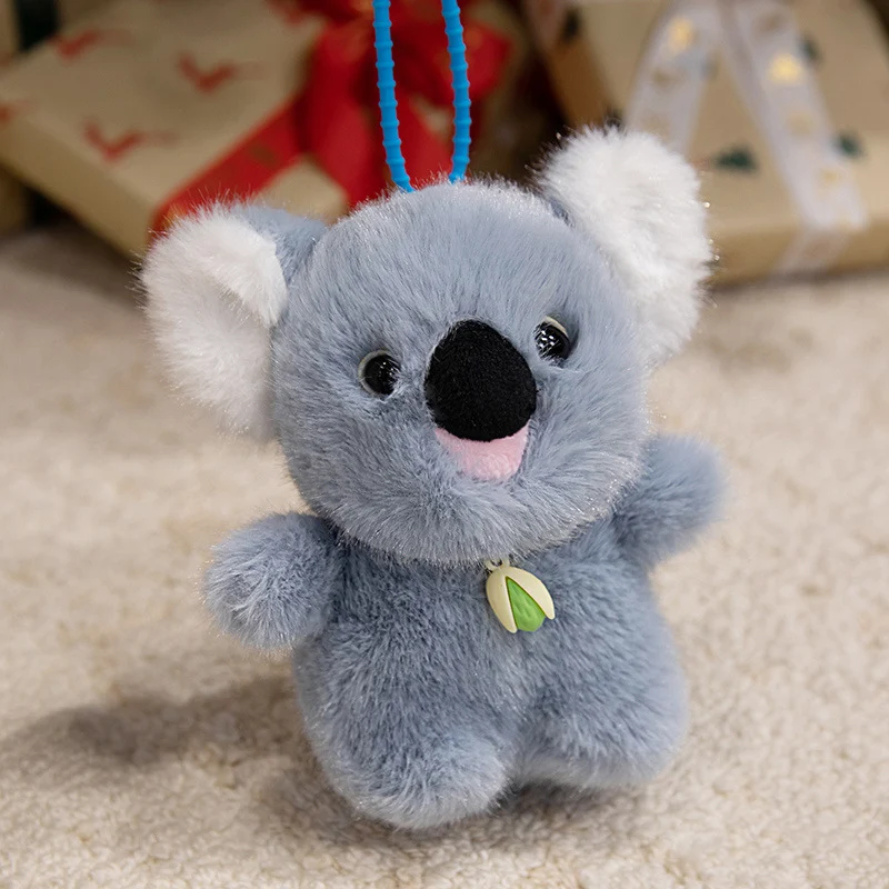 Plüsch Hund Tasche Charm Schlüsselanhänger mit weichem Faux-Fur Körper & Schlaufenriemen Karnz