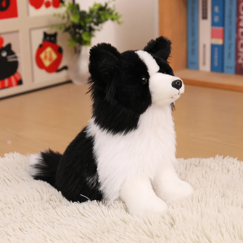 Realistisches Border Collie Weiches Plüschtier mit Flauschigem Langhaar Karnz