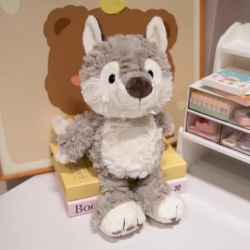 Plüsch Waschbär Weiches Fell Sitzendes Plüschtier mit besticktem Gesicht und flauschigem Schwanz Karnz