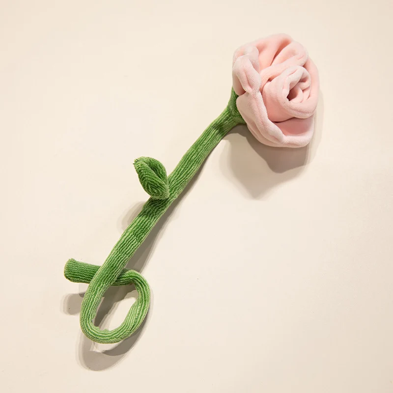 Plüsch Cordhosen Tulpe Katzenspielzeug mit flauschigem Pom-Bud & flexiblem Stiel Karnz