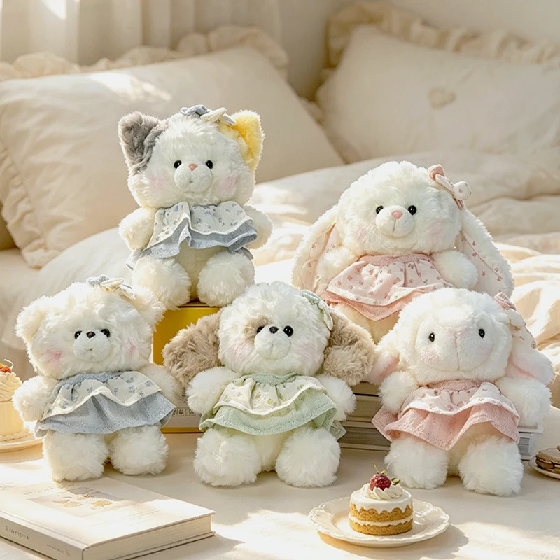 Plüschkaninchen Kostüm Sitzcuddler mit schlappen Ohren und gesticktem Gesicht Karnz