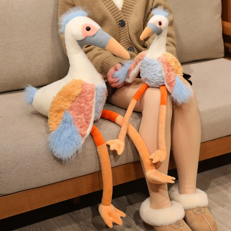 Langbeiniger Plüschmeeresvogel-Stofftier mit flauschigen Flügeln und biegsamen Beinen Karnz