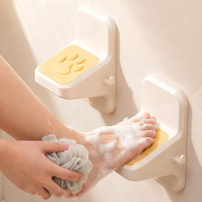 Wandmontierter Fußtreter für das Badezimmer