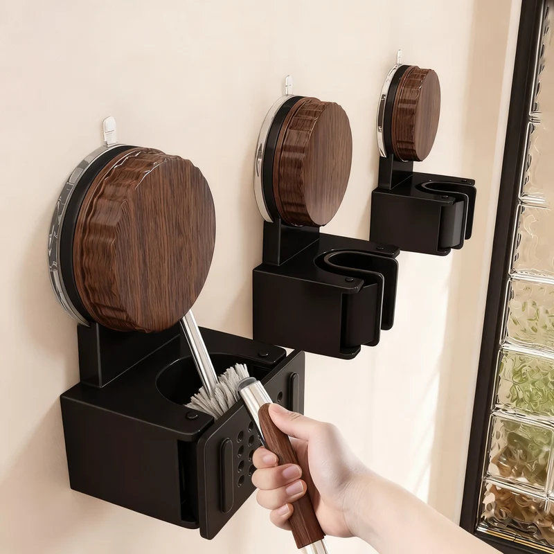 Wandhalter für Besen und Mopp aus Aluminium