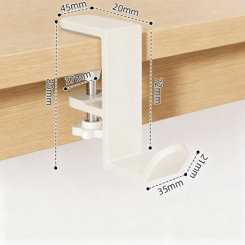 Verstellbarer Tisch-Rucksackhaken aus Aluminium