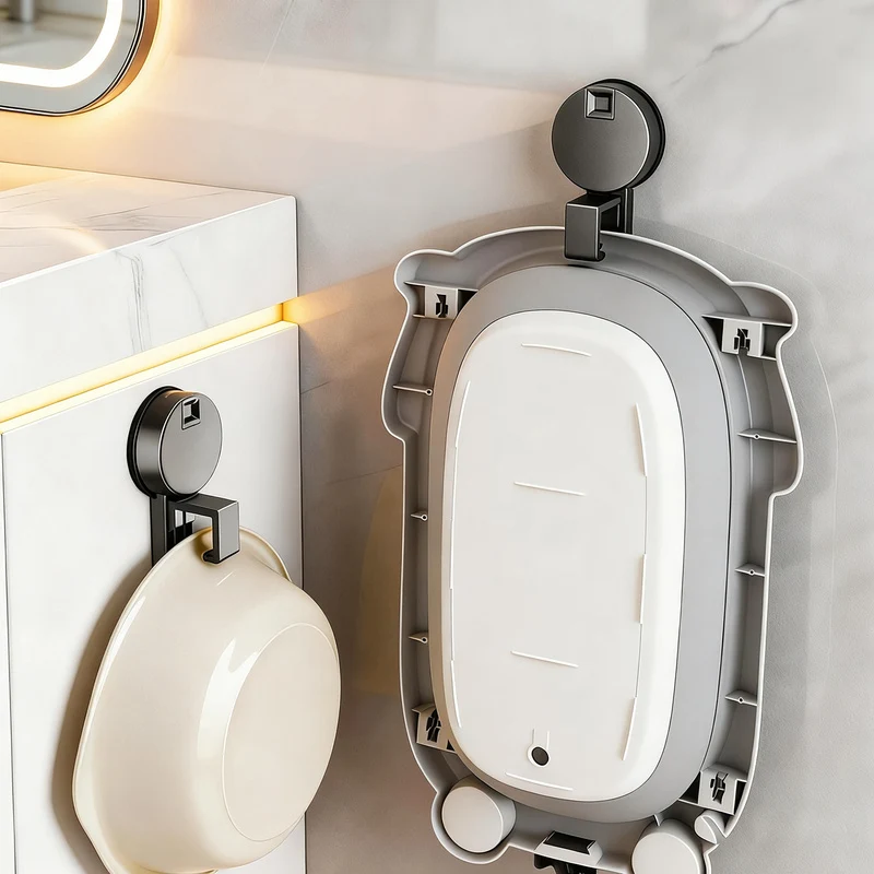 Saugnapf-Haken für Waschbecken, verstellbar