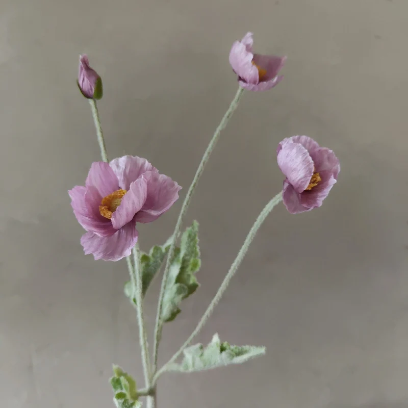Lebensechter Seiden-Mohnblumenstiel