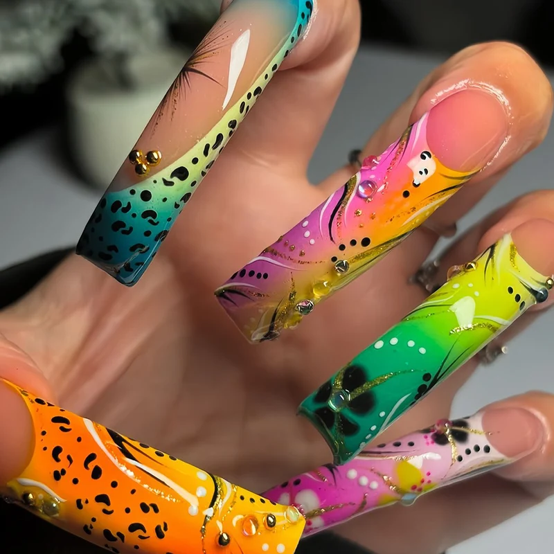 Künstlerische Lange Nagelverstärkungen Karnz
