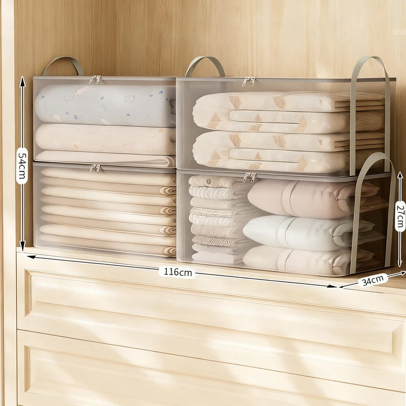 Transparente Aufbewahrungstasche für Kleidung und Bettwäsche
