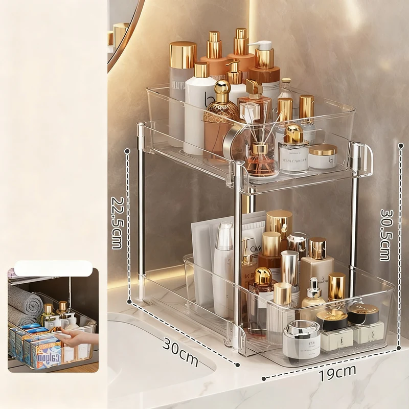 Transparente Aufbewahrungsbox für Kosmetik und Kleinteile
