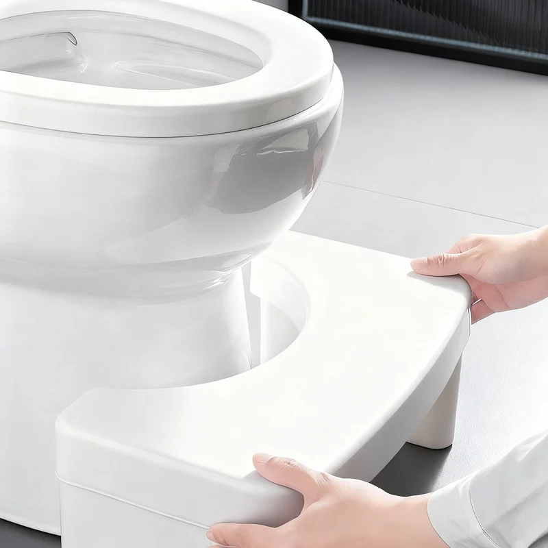 Toilettenhocker aus Kunststoff