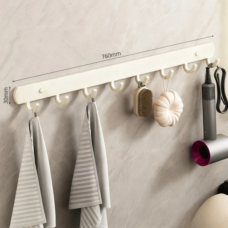 Starke Aluminium-Wandhaken mit Klebepads