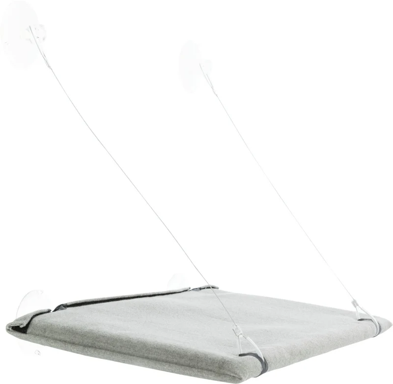 Trixie Cat Window Perch Platform Velour Grey 50x30cm