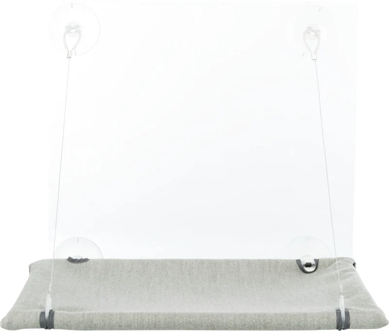 Trixie Cat Window Perch Platform Velour Grey 50x30cm