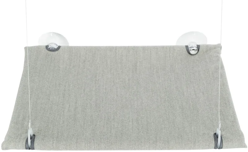 Trixie Cat Window Perch Platform Velour Grey 50x30cm