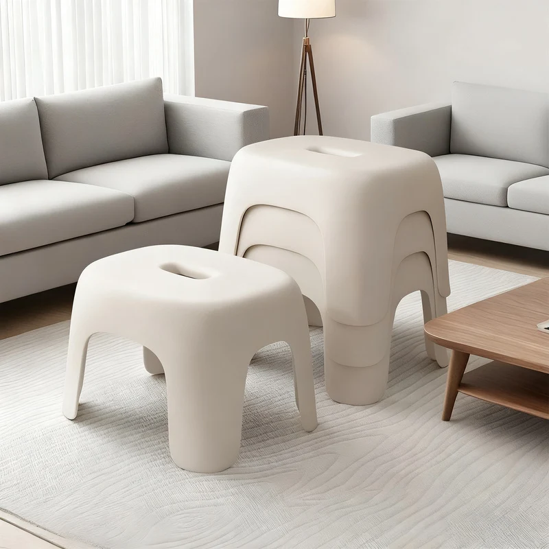 Kunststoff-Hocker, quadratisch, robust