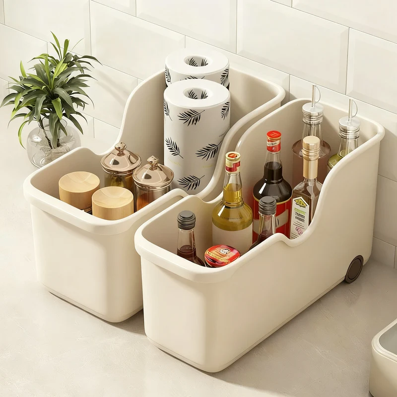 Kunststoff-Aufbewahrungsbox mit Rollen, 18 L