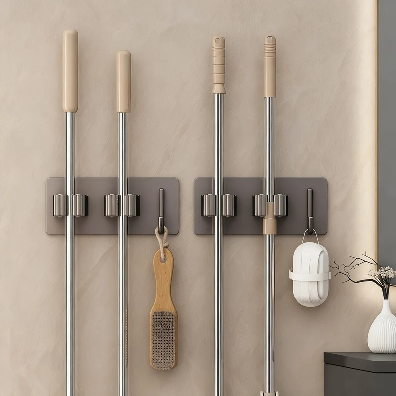 Edelstahl-Halter für Mopp und Besen