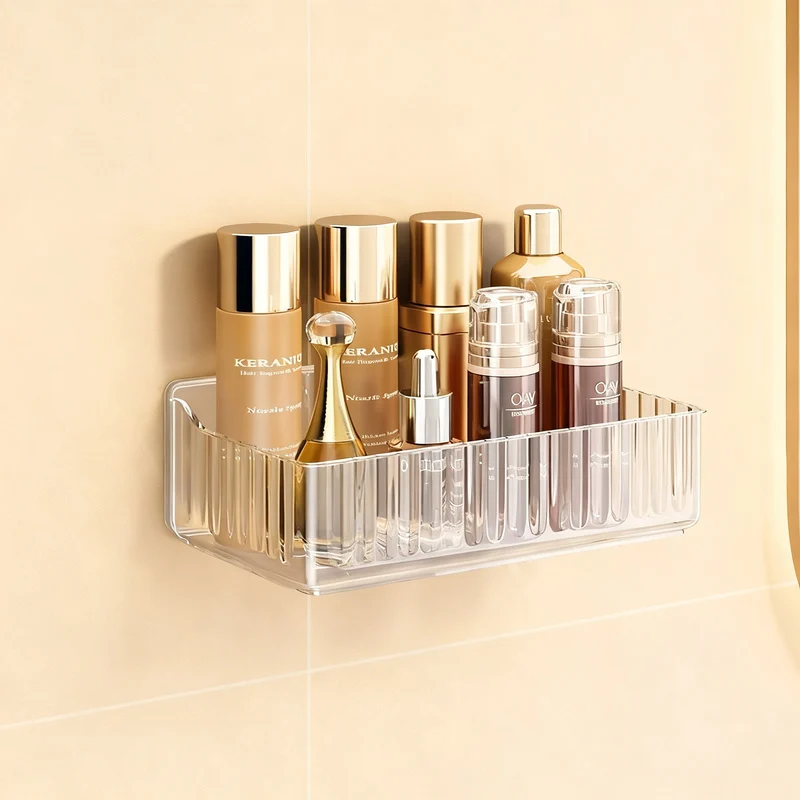 Acryl-Wandregal für Badezimmer, ohne Bohren
