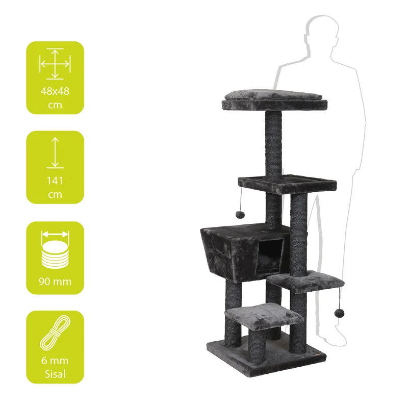 ebi Trend North Dakota Cat Tree & Scratch Post 141cm