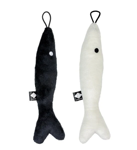 D&D Home I Love Happy Cats Finn Fish Kicking Cushion Cat Toy 20x6x3cm
