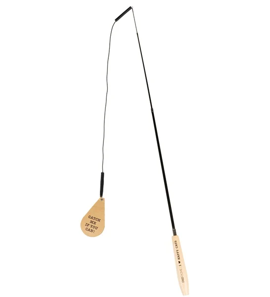 D&D Home I Love Happy Cats Connor Telescopic Flying Rod & 3 Preys Cat Toy 48x2.5cm