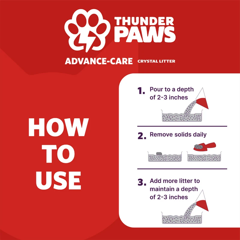 Thunder Paws Advance Care Non-Clumping Crystal Cat Litter