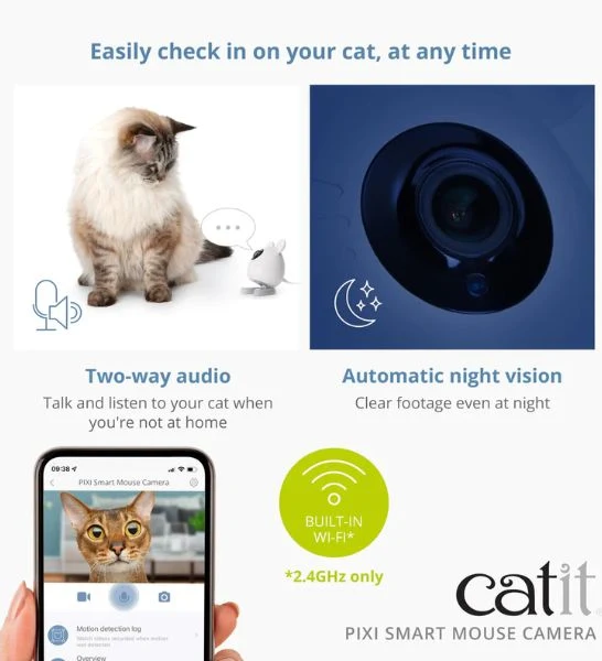 Catit Pixi Smart Mouse Camera 7.1cm x 7.1cm x 9.7cm