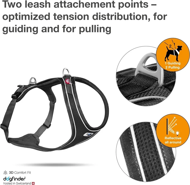 Curli Belka Comfort Adjustable Harness With Padded Buckles For Dogs