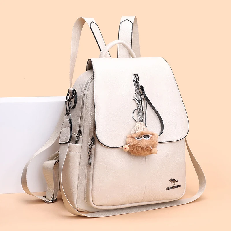 Stylischer Multifunktions-Leder-Rucksack Karnz