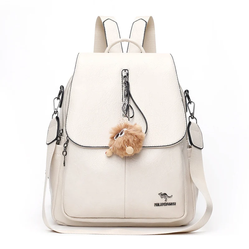 Stylischer Multifunktions-Leder-Rucksack Karnz