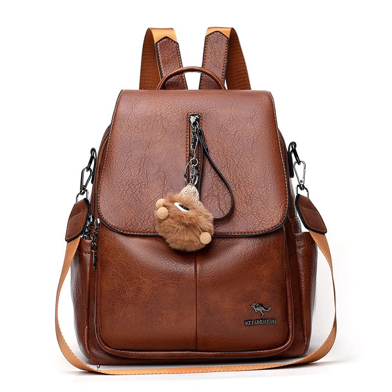 Stylischer Multifunktions-Leder-Rucksack Karnz