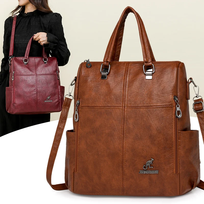 Multi-Funktionale Kunstleder-Handtasche Karnz