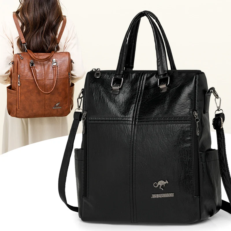 Multi-Funktionale Kunstleder-Handtasche Karnz
