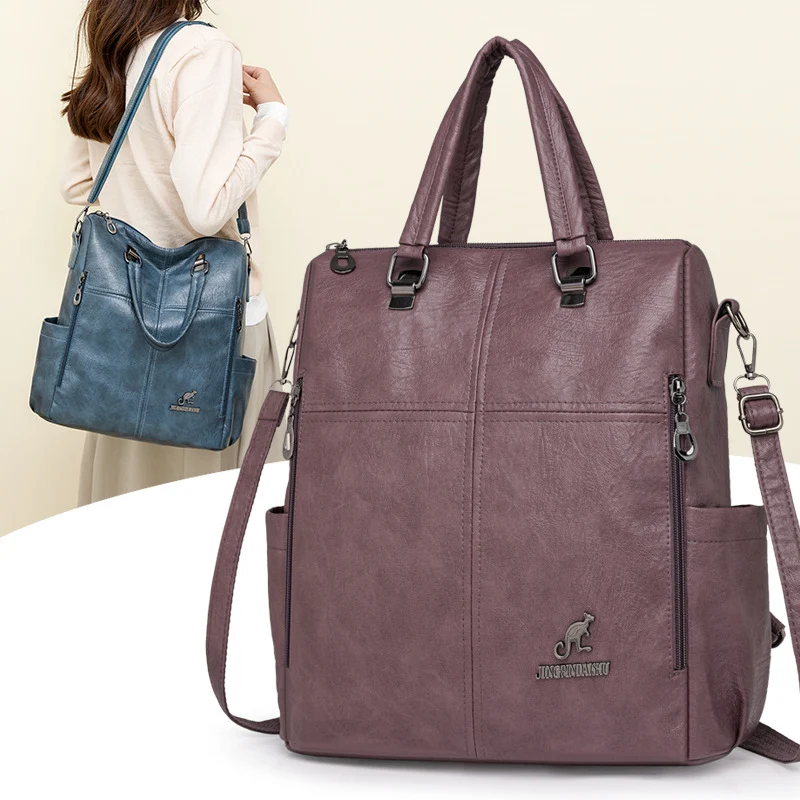 Multi-Funktionale Kunstleder-Handtasche Karnz