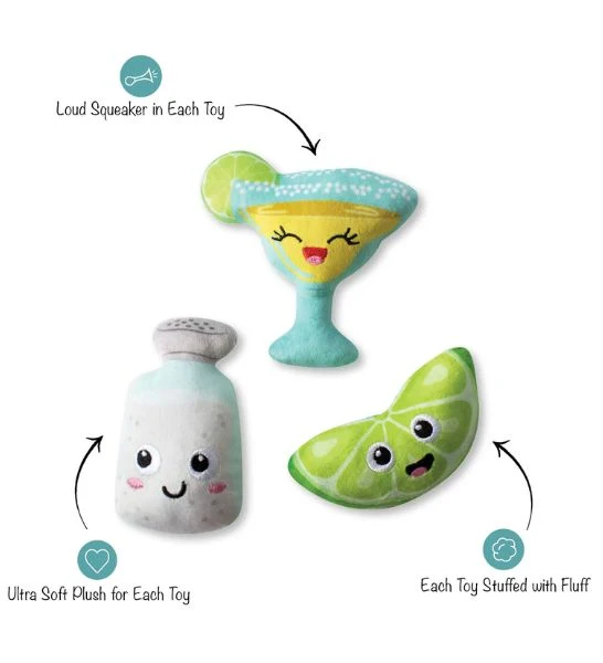 PetShop by Fringe Studio On Margarita Time 3pcs Small Dog Toy Set 10x9cm
