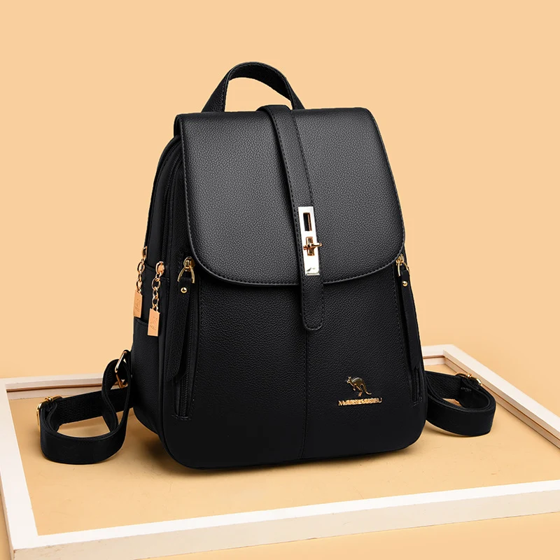 Eleganter Multifunktionaler Leder-Rucksack Karnz