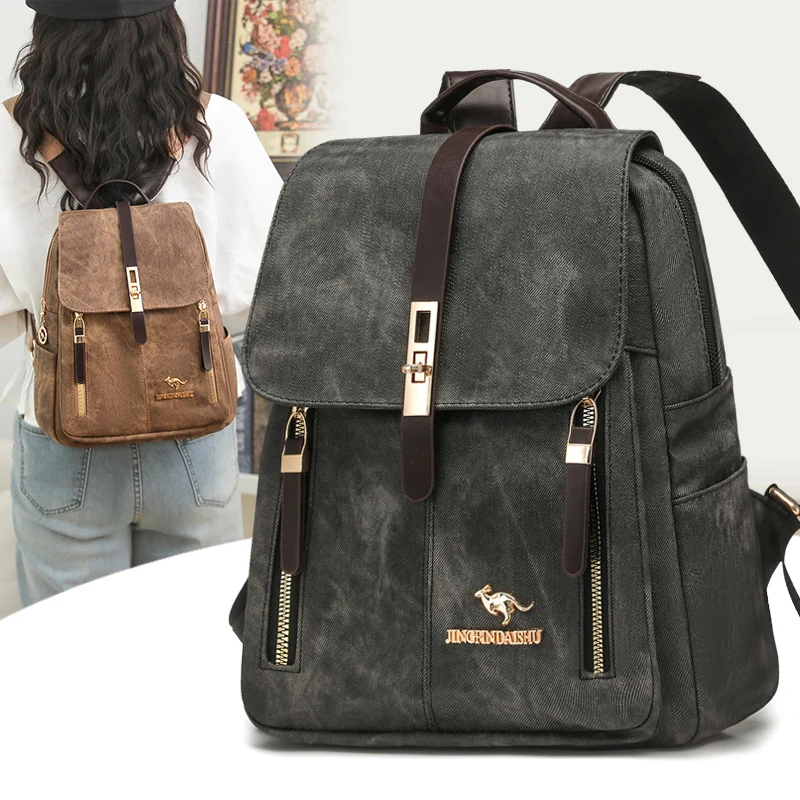Vintage-Canvas-Reise-Rucksack Karnz