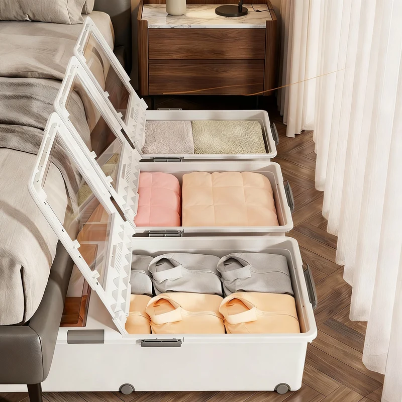 Aufbewahrungsbox aus Kunststoff, transparent, 100–150 L