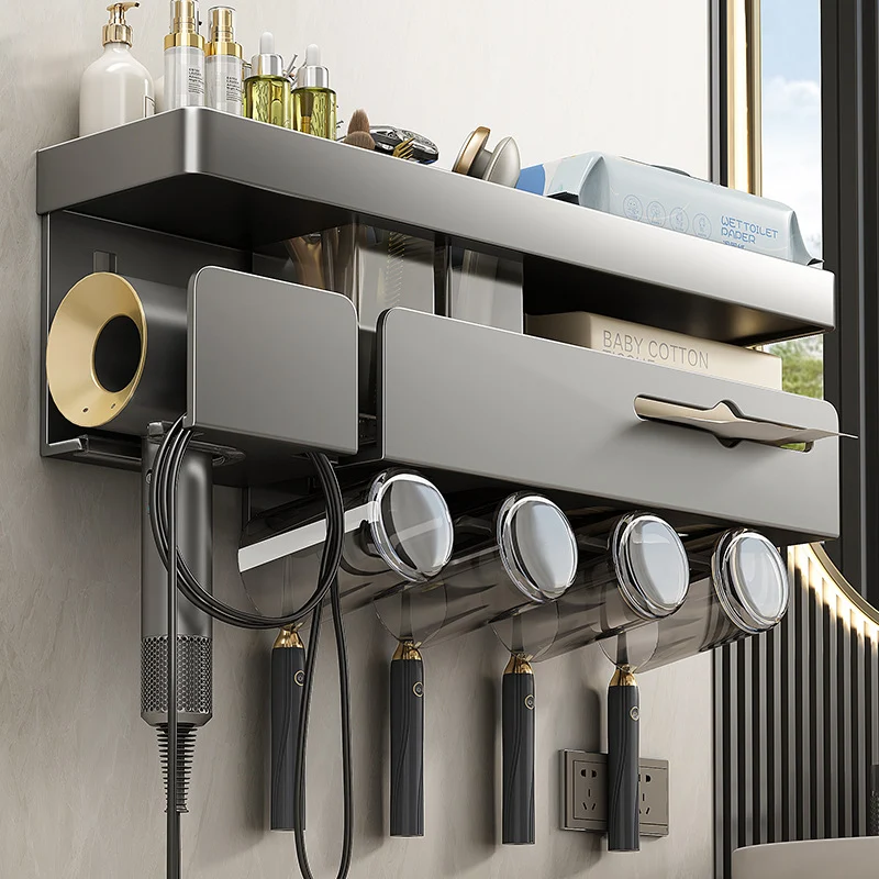 Aluminium-Badezimmerregal, 4-in-1, für 2–4 Personen